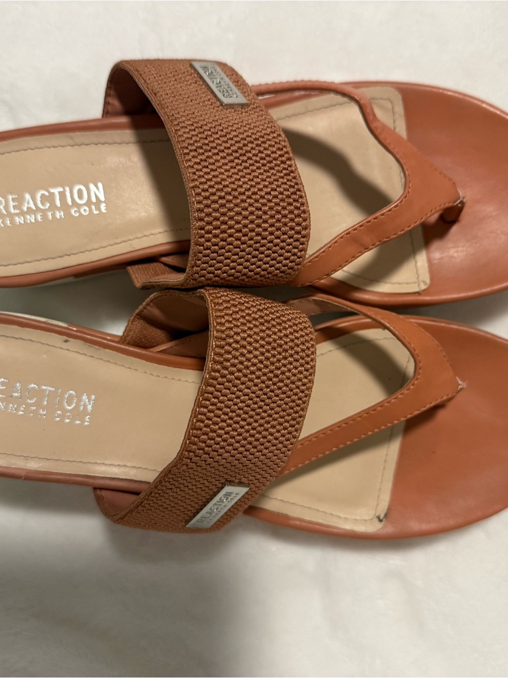 Kenneth Cole Reaction Women's Tan Brown Woven Strap Sandals